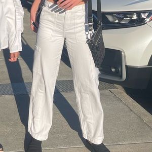 White cargo pants